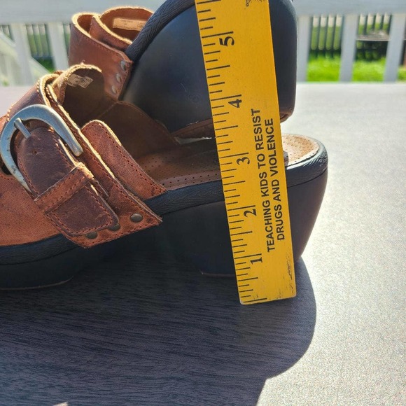Crocs Cobbler 15513 Leather Clogs Heel Buckle Brown Slip On Women's Size… - Picture 7 of 12